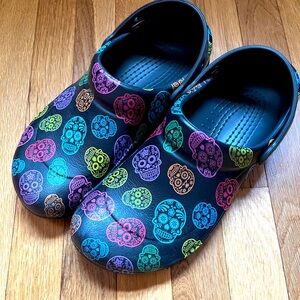 Day Of The Dead Skull Crocs MENS SIZE 9